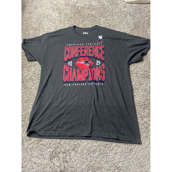 CSA Other - CSA New England Patriots AFC Conference Champions T-Shirt Gray XL 2025